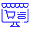 icon vp webdesign hosting loja virtual azul
