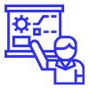 icon vp webdesign hosting treinamento azul